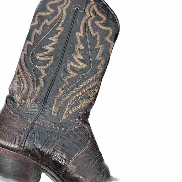 JUSTIN Mens Gabriel Cowboy Western Leather Boots Size 6.5 - Picture 5 of 15